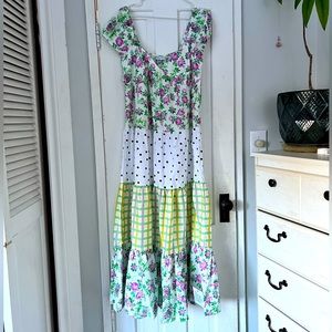 ASOS Designs colourful tiered midi-dress